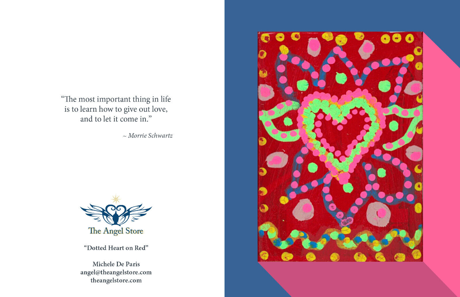 Angel Heart Peace Mandala Fine Art Card 1