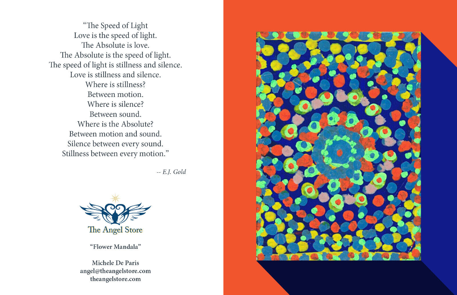 Angel Heart Peace Mandala Fine Art Card 2