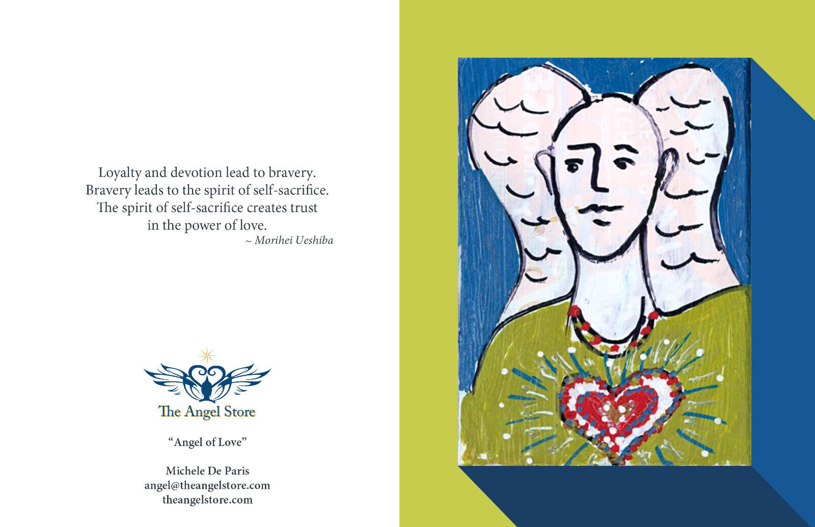 Angel Heart Peace Mandala Fine Art Card 3