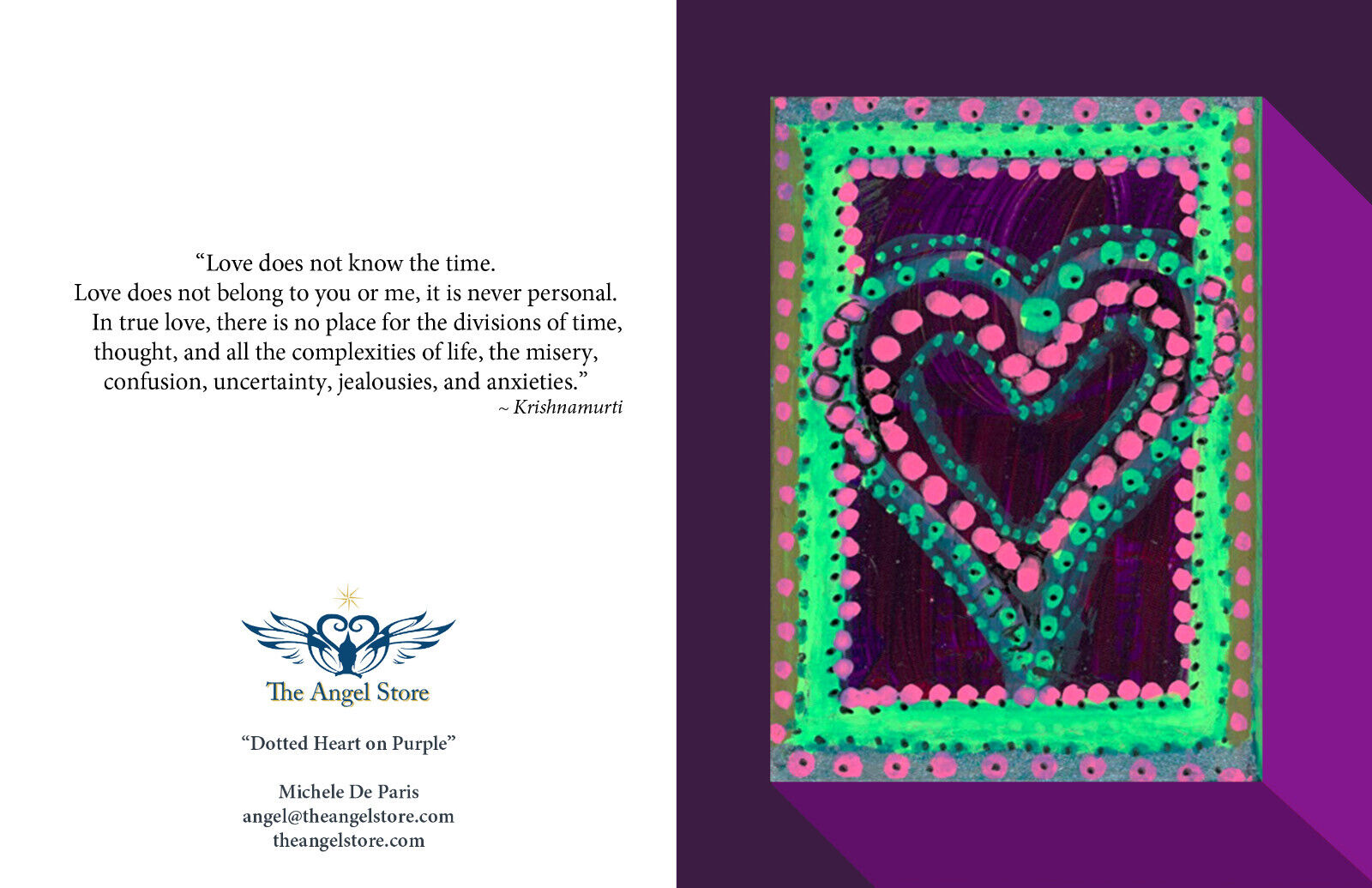 Angel Heart Peace Mandala Fine Art Card 4