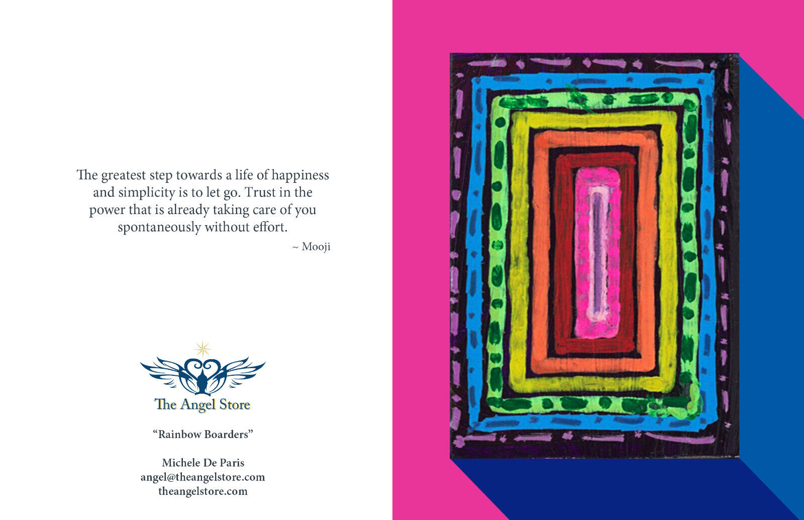 Angel Heart Peace Mandala Fine Art Card 5