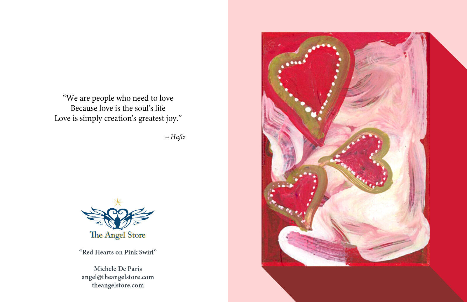 Angel Heart Peace Mandala Fine Art Card 6