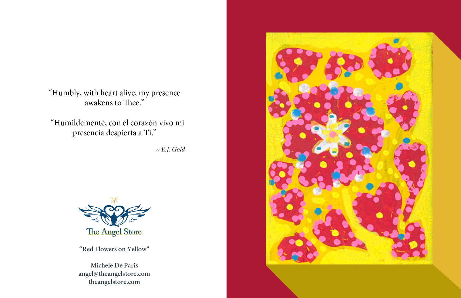 Angel Heart Peace Mandala Fine Art Card 7