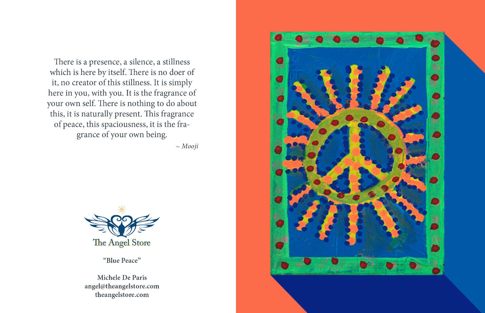 Angel Heart Peace Mandala Fine Art Card 8