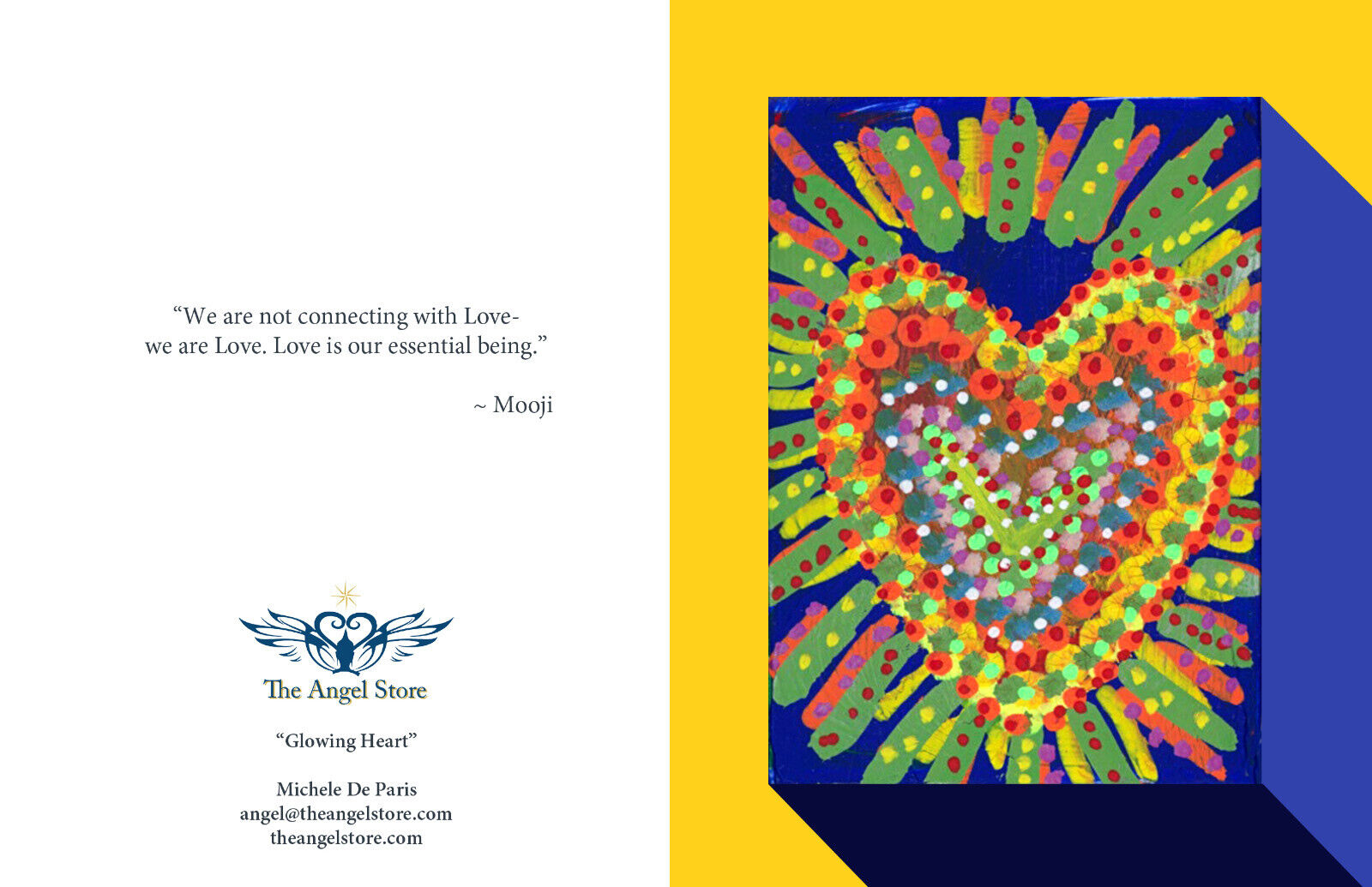 Angel Heart Peace Mandala Fine Art Card 9