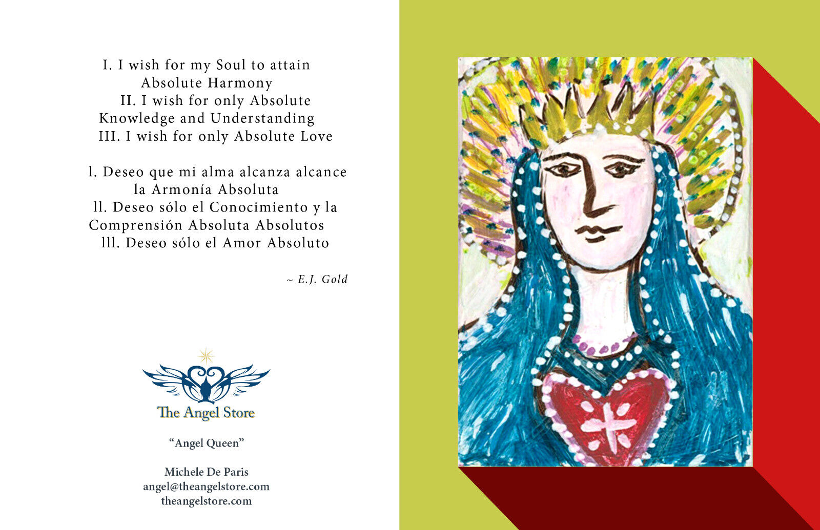Angel Heart Peace Mandala Fine Art Card